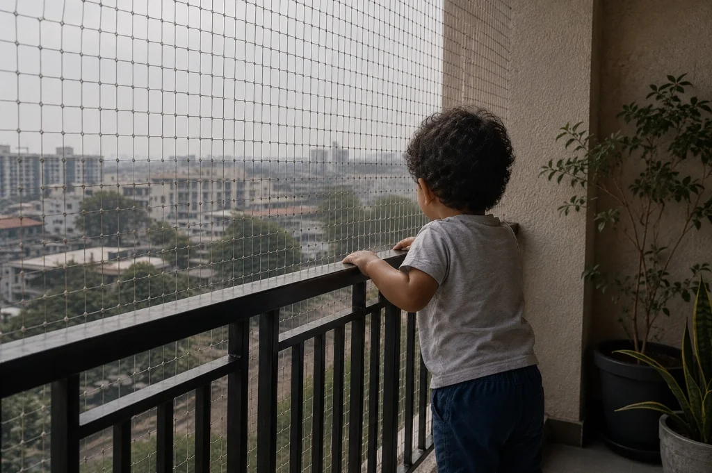 Heavy-Duty Child Barrier Net for Balcony by Lakshmi Enterprises