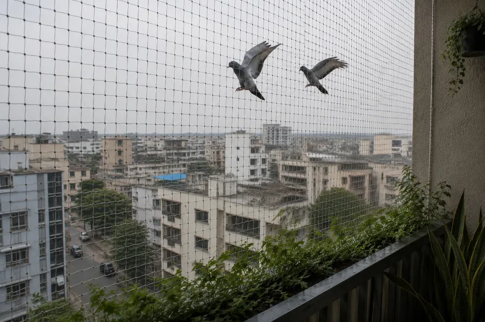 Pigeon Safety Nets Installed by Lakshmi Enterprises