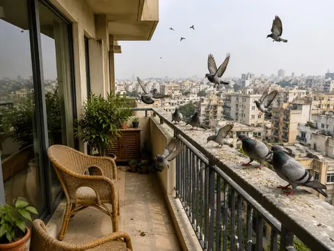 Pigeon Droppings & Unhygiene on Balcony